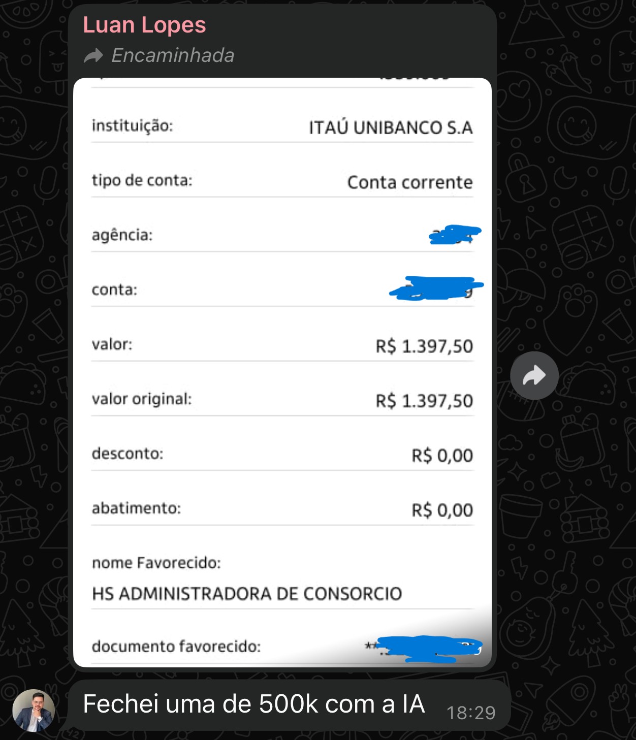 Luan Lopes, 500k numa venda