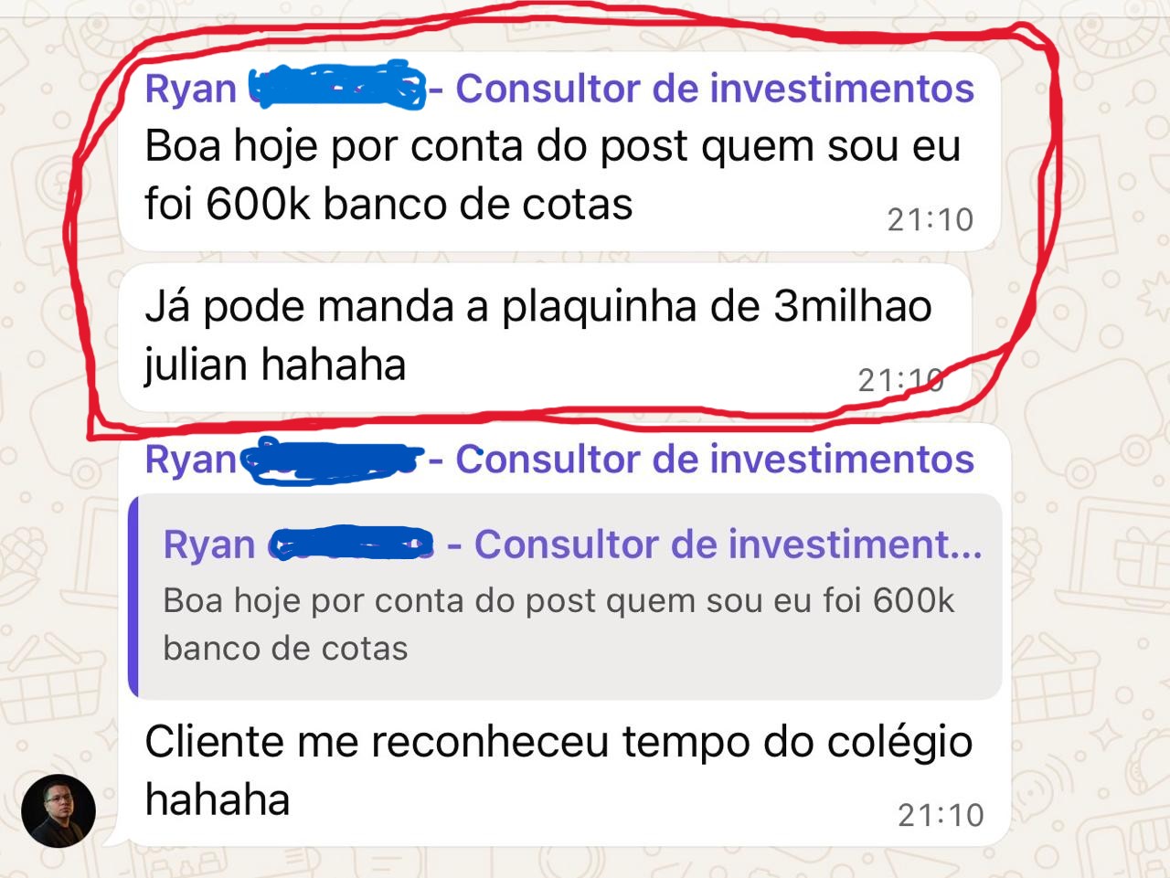 Ryan, 600 mil com um post no Instagram